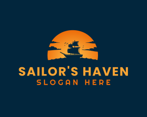 Sail Ship Adventure logo design