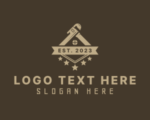 Drainage - House Pipe Wrench logo design