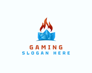 Frozen Ice Flame Logo