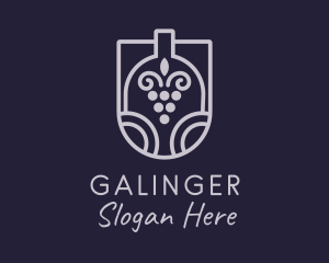 Grape Wine Bottle  Logo