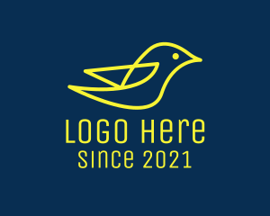 Wildlife Center - Minimalist Yellow Bird logo design