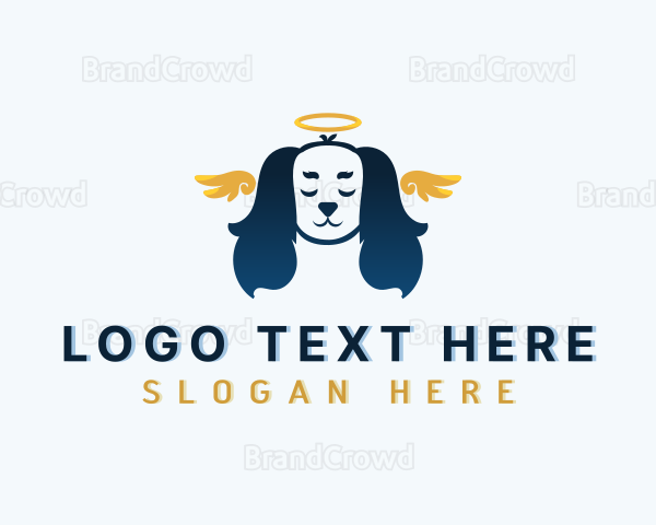 Pet Dog Angel Logo