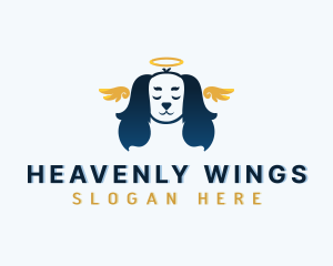 Pet Dog Angel logo design