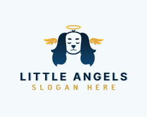 Pet Dog Angel logo design