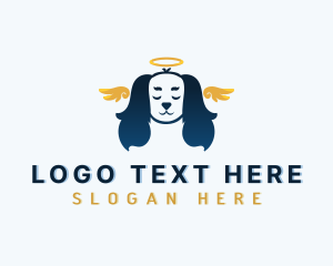 Pet Dog Angel Logo