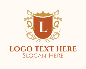 Gold - Royal Decorative Shield logo design