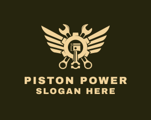 Piston - Engine Mechanic Piston logo design