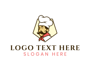 Culinary - Chef Moustache Toque logo design