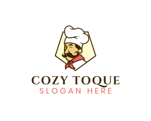 Chef Moustache Toque logo design