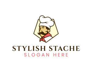 Chef Moustache Toque logo design