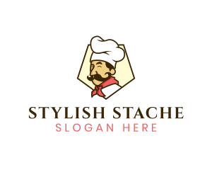 Moustache - Chef Moustache Toque logo design