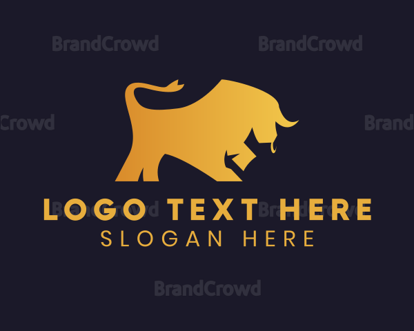 Gradient Golden Bull Logo