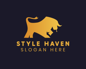 Gradient Golden Bull Logo