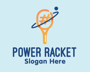 Racket - Tennis Racket Orbit logo design