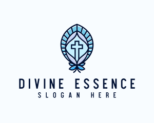 Divine - Church Crucifix Altar logo design