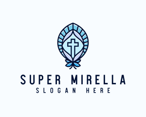 Church Crucifix Altar logo design