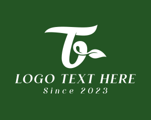 Ecosystem - Vine Gardening Letter T logo design