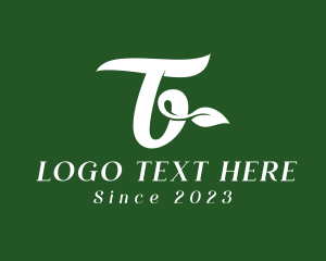 Agriculturist - Vine Gardening Letter T logo design