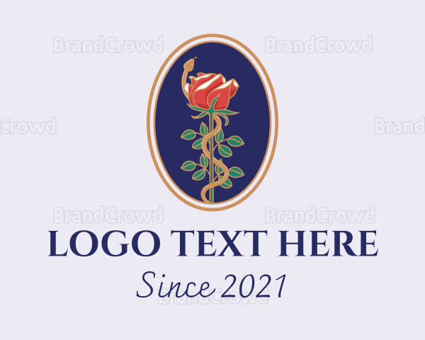 Flower Rose Pendant Logo