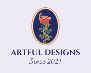 Flower Rose Pendant logo design