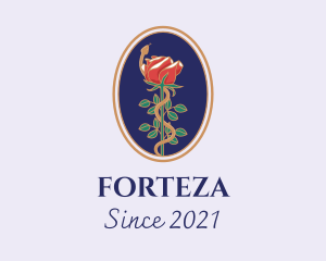 Flower Rose Pendant logo design