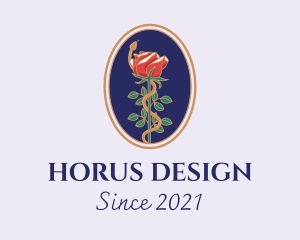 Flower Rose Pendant logo design