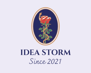 Flower Rose Pendant logo design