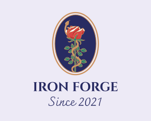 Flower Rose Pendant logo design