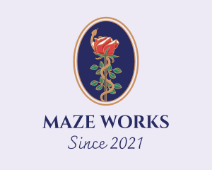 Flower Rose Pendant logo design