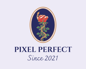 Flower Rose Pendant logo design