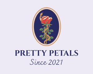 Flower Rose Pendant logo design