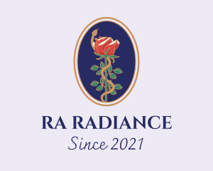 Flower Rose Pendant logo design