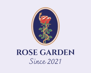 Rose - Flower Rose Pendant logo design
