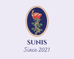 Flower Rose Pendant logo design