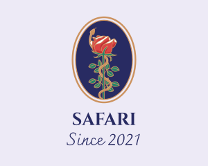 Adult - Flower Rose Pendant logo design