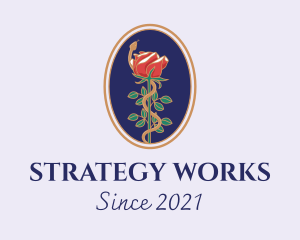 Flower Rose Pendant logo design