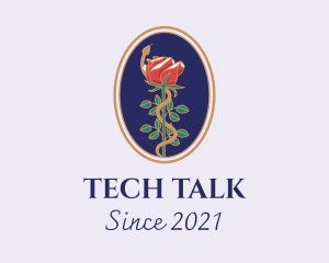 Flower Rose Pendant logo design