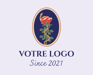 Flower Rose Pendant logo design