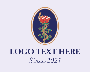 Couture - Flower Rose Pendant logo design