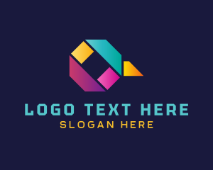 App - Futuristic Geometric Letter Q logo design