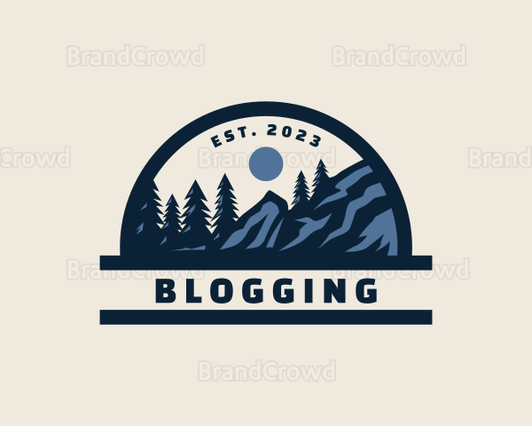 Outdoor Nature Mountain Camping Logo