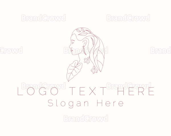 Spa Leaf Woman Logo