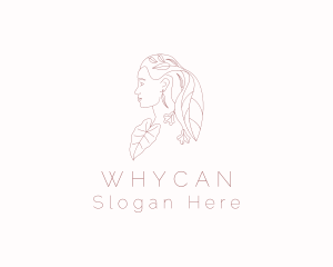 Spa Leaf Woman  Logo