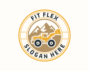 Front Loader Construction Badge Logo