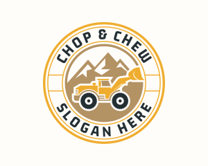 Alpine - Front Loader Construction Badge logo design