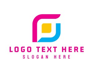 Futuristic - Digital App Letter P logo design