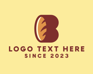 Bread Roll - Bread Letter B logo design