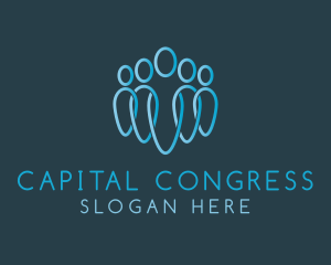 Congress - Blue Community Support logo design