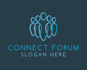 Forum - Blue Community Support logo design