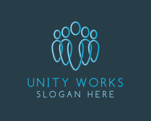 Collaboration - Blue Community Support logo design